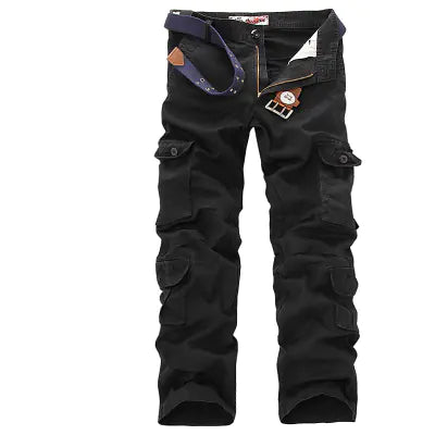 Pantalones Cargo Militares Holgados para Hombre con Múltiples Bolsillos
