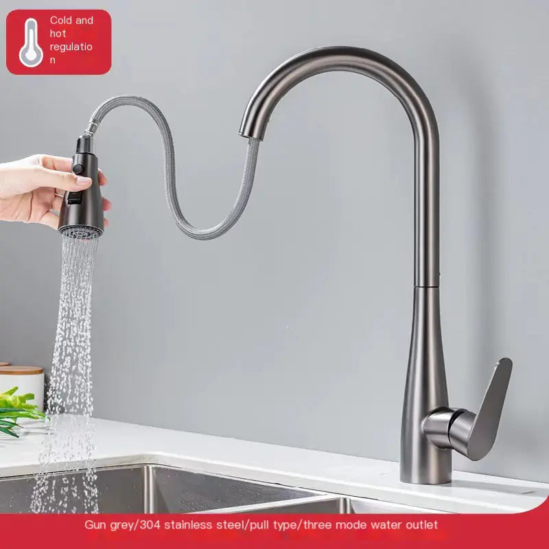 Grifo de Cocina 304 con Control Táctil y Rociador Desplegable