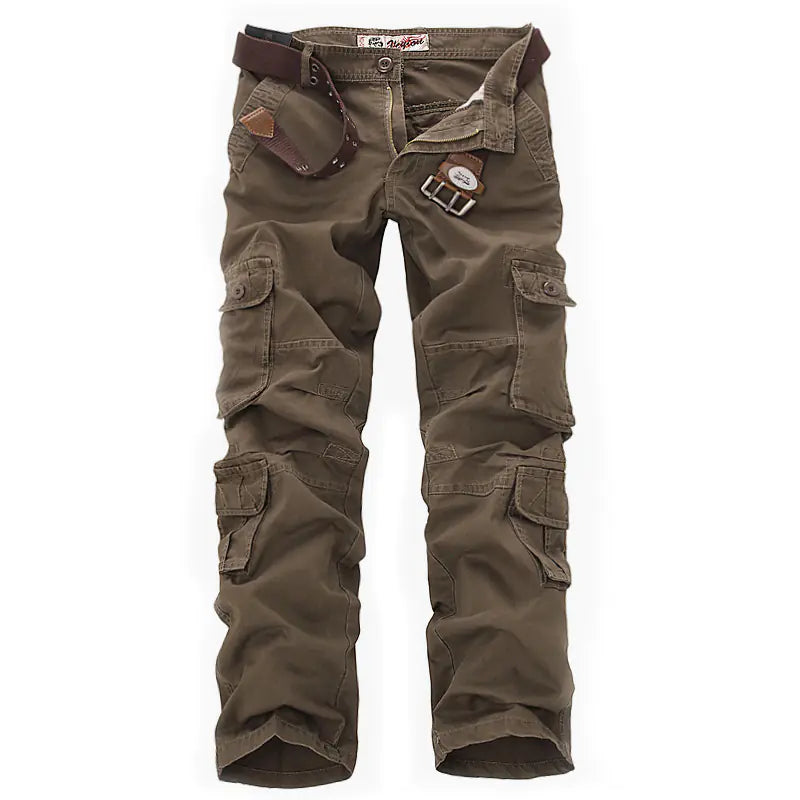 Pantalones Cargo Militares Holgados para Hombre con Múltiples Bolsillos
