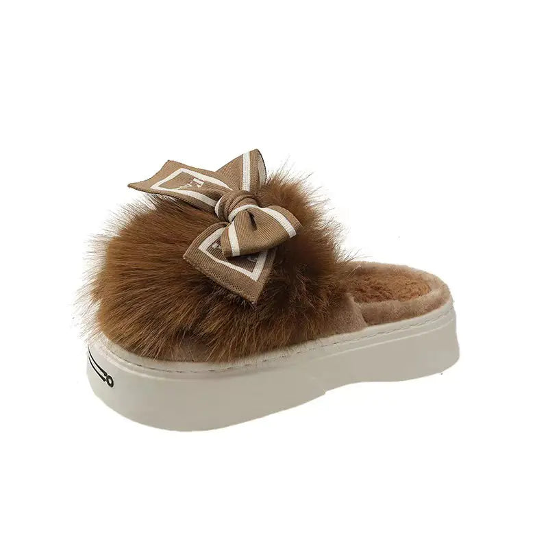 Pantuflas de Tacón Alto de Algodón con Medio Arco para el Hogar