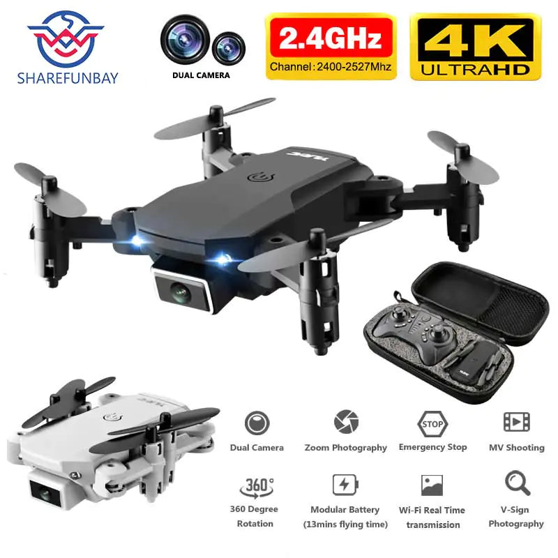 S66 Mini Drone Plegable con Cámaras Duales 4K
