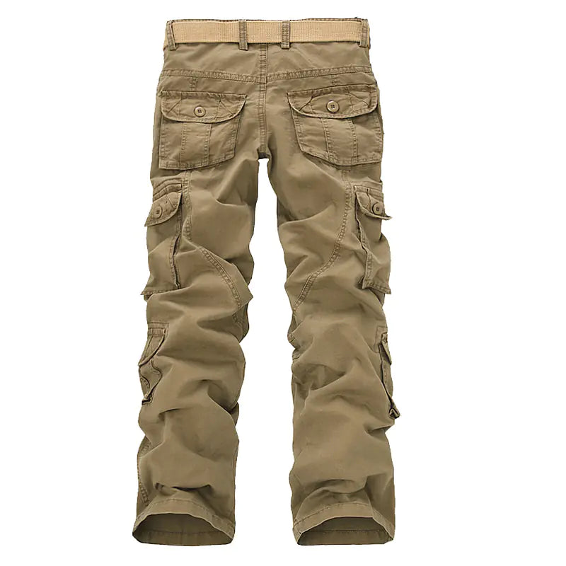 Pantalones Cargo Militares Holgados para Hombre con Múltiples Bolsillos