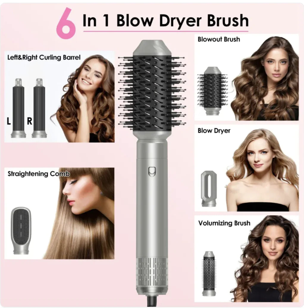 Set de Estilizador y Secador de Aire Caliente 6 en 1