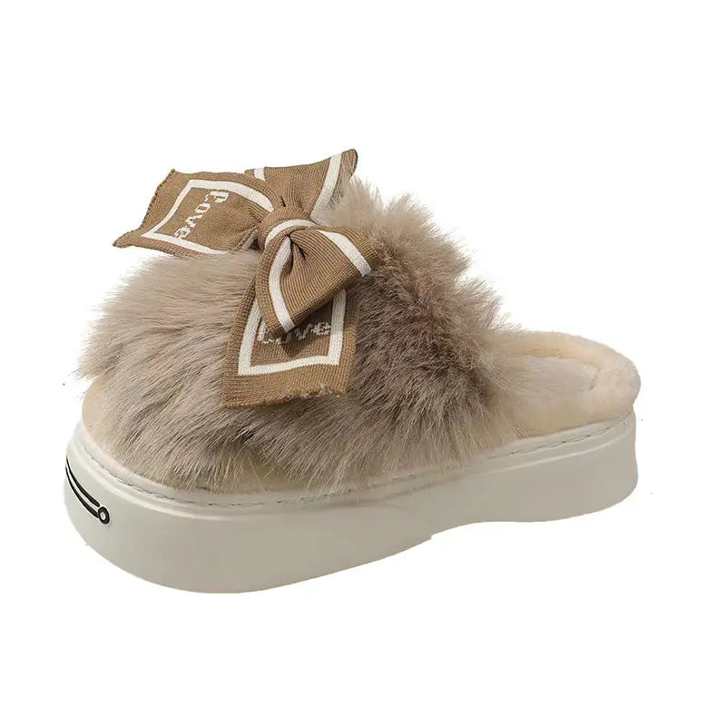 Pantuflas de Tacón Alto de Algodón con Medio Arco para el Hogar