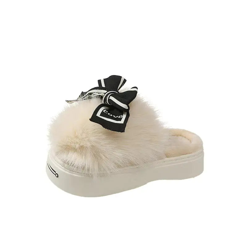 Pantuflas de Tacón Alto de Algodón con Medio Arco para el Hogar